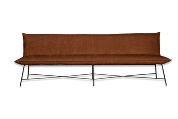 VIDAR - Fabric bench with back by Jess - view 3