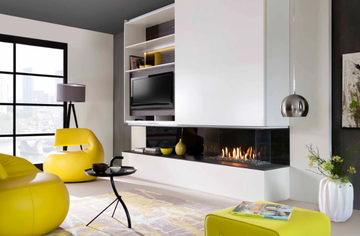 G90/44S - Wall-mounted 3-sided gas fireplace by KALFIRE - view 3