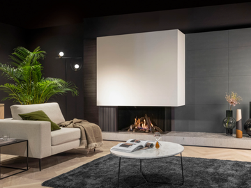 Gi 110 - Corner gas fireplace with remote control and WI-FI by KALFIRE - view 2