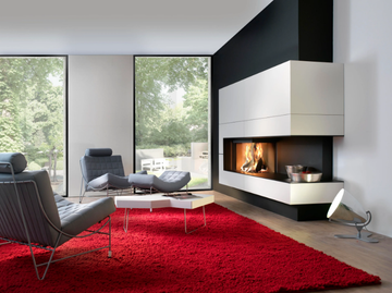 Wood fire - W90/47C - Corner model by KALFIRE - view 3