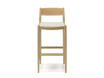 N-BS01 - Wooden barstool with footrest by KARIMOKU - view 3