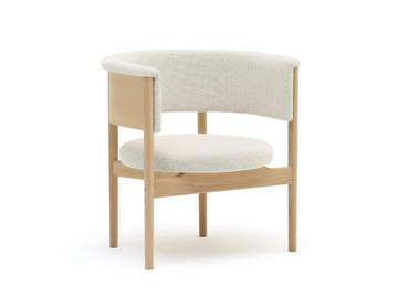 N-CC02 - Upholstered wooden chair with armrests by KARIMOKU - view 2