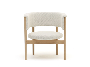 N-CC02 - Upholstered wooden chair with armrests by KARIMOKU - view 3