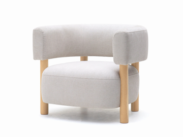 N-S03 - Fabric armchair with armrests by KARIMOKU - view 3