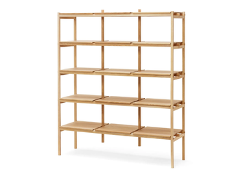 N-SS01 - Open sectional oak bookcase by KARIMOKU - view 3