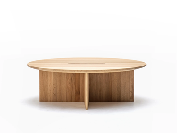 N-ST02 - Round wooden coffee table by KARIMOKU - view 2