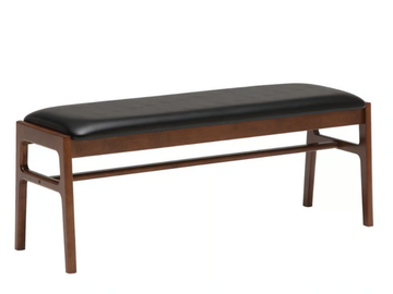 Leather bench - Upholstered vinyl leather bench by KARIMOKU - view 2