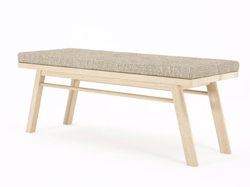 CIRCA17 - Upholstered wooden and fabric bench by KARPENTER - view 2