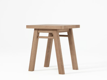 CIRCA17 - Low solid wood stool by KARPENTER - view 2