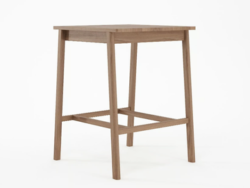 CIRCA17 - Square solid wood high table by KARPENTER - view 2