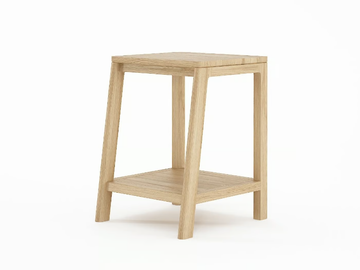 CIRCA17 - Square wooden bedside table by KARPENTER - view 2