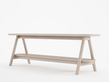 CURBUS - Rectangular solid wood coffee table with integrated magazine rack by KARPENTER - view 2