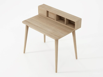 EAST - Solid wood secretary desk by KARPENTER - view 2