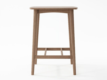 GRASSHOPPER - Square solid wood high table by KARPENTER - view 3