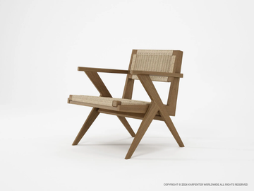 TRIBUTE OUTDOOR - Teak easy chair with armrests by KARPENTER - view 3
