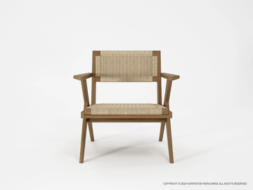 TRIBUTE OUTDOOR - Teak easy chair with armrests by KARPENTER - view 2