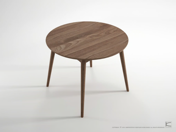 VINTAGE - Round wooden living room table by KARPENTER - view 3