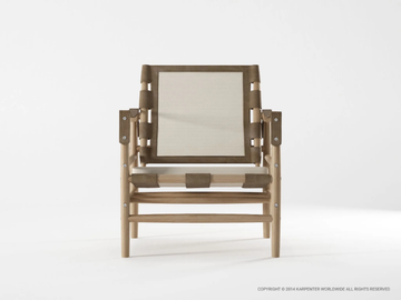 NOMAD - Wooden armchair with armrests by KARPENTER - view 3