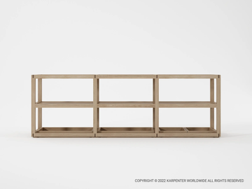 UP & DOWN HORIZONTAL III - Open wooden shelving unit by KARPENTER - view 3