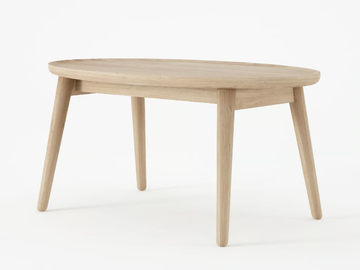 EAST - Medium oval solid wood coffee table by KARPENTER - view 2