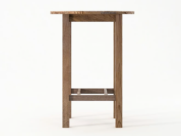 ORGANIK - Round reclaimed wood high table by KARPENTER - view 3