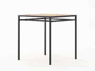 PLANKE - Square reclaimed wood dining table by KARPENTER - view 2