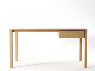 SOLID - Rectangular wooden writing desk with drawers by KARPENTER - view 3