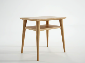 VINTAGE - Rectangular wooden bedside table by KARPENTER - view 2