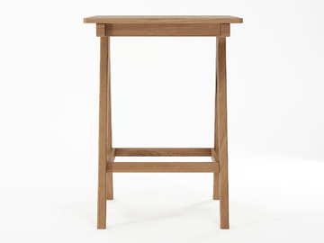 TRIBUTE - Square solid wood high table by KARPENTER - view 3