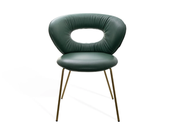ALICE - Upholstered leather chair by KFF - view 3