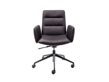 ARVA LIGHT - Swivel upholstered office chair with armrests by KFF - view 3