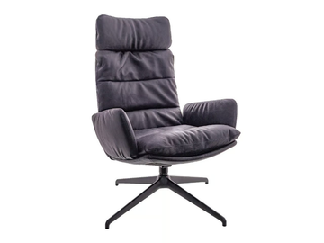 ARVA LOUNGE - Swivel armchair with headrest with 4-spoke base by KFF - view 2