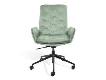 ARVA STITCH - Tufted chair with castors by KFF - view 2