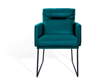 D-LIGHT - Sled base upholstered easy chair with armrests by KFF - view 2