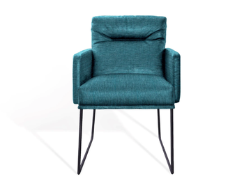 D-LIGHT - Sled base upholstered easy chair with armrests by KFF - view 3
