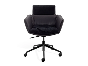 FAYE - Side chair with armrests and 5-leg-star-frame SL with castor by KFF - view 3