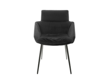 FAYE - Side chair with low armrests 4-leg-metal-frame conical by KFF - view 3
