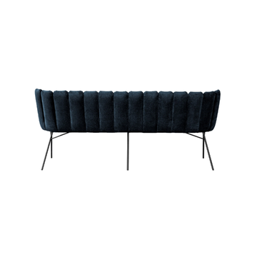 GAIA - Upholstered leather bench with back by KFF - view 3