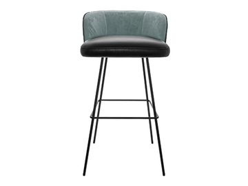 GAIA LINE - Upholstered barstool with footrest by KFF - view 2