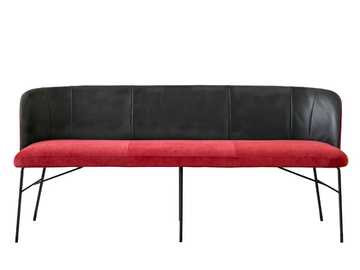 GAIA LINE - Upholstered bench with back by KFF - view 3