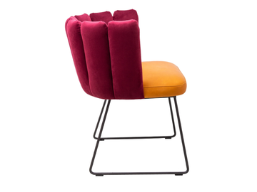 GAIA - Sled base upholstered chair with armrests by KFF - view 3