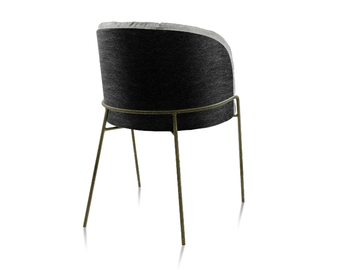 LUNAR PURE - Upholstered chair with armrests by KFF - view 3