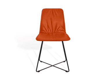 MAVERICK CASUAL - Upholstered chair with metal cross base by KFF - view 3