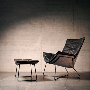 NEST PURE - Upholstered footstool by KFF - view 3