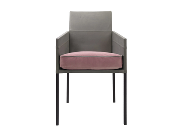 TEXAS - Upholstered chair with armrests by KFF - view 2
