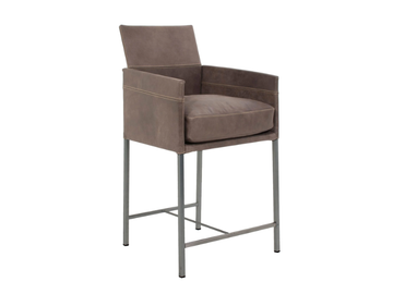 TEXAS - Kitchen stool with footrest with back by KFF - view 3