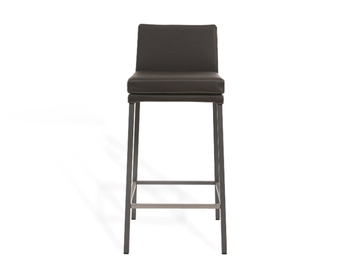 TEXAS FLAT - Upholstered counter stool with back by KFF - view 2