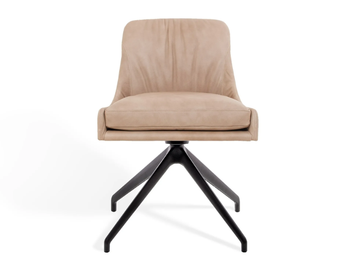 YOUMA CASUAL - Swivel upholstered trestle-based chair by KFF - view 2