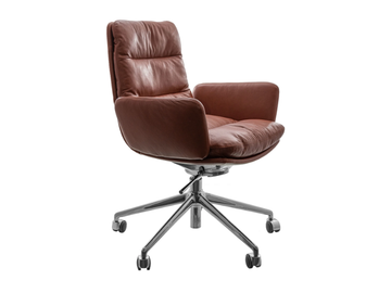 ARVA - Height-adjustable chair with armrests with 5-spoke base by KFF - view 2