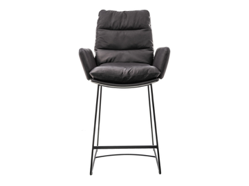 ARVA - Sled base kitchen stool with armrests by KFF - view 3